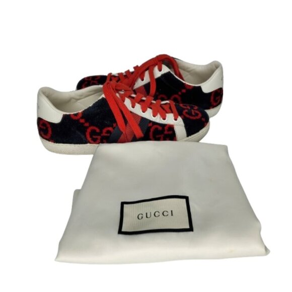 Gucci Ace GG Terry Cloth Lace Up Sneakers - Picture 10 of 10